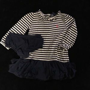 Ralph Lauren Navy Striped Dress